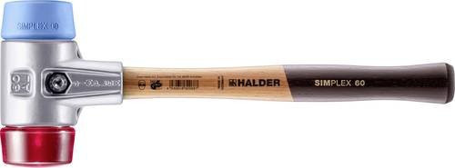 Halder SIMPLEX 3113.060 Schonhammer mit ergonomischem Griff, mittelhart und weich, blau/grau, Gewicht: 850 g, Länge: 405 mm - Bild 1