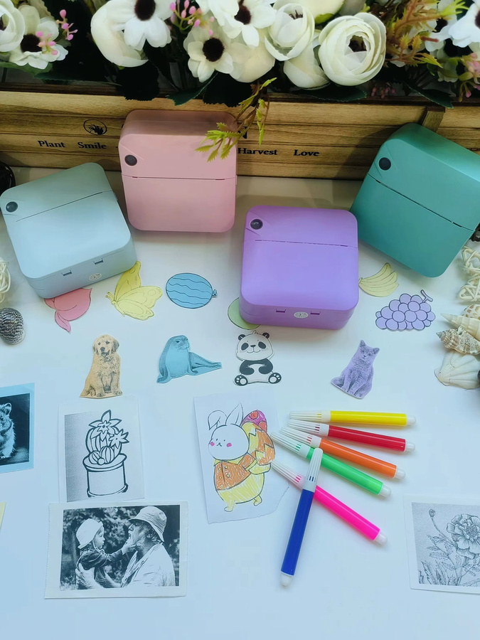 HIOHYU Tragbarer Thermodrucker für Fotos, Etiketten und Notizen - Bild 3