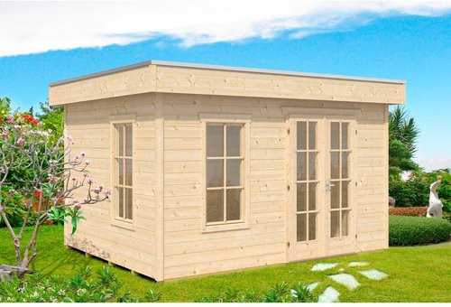 SKANHOLZ Gartenhaus Breda 1 aus Holz in Beige, B/H/T: 420 x 255 x 300 cm - Bild 1