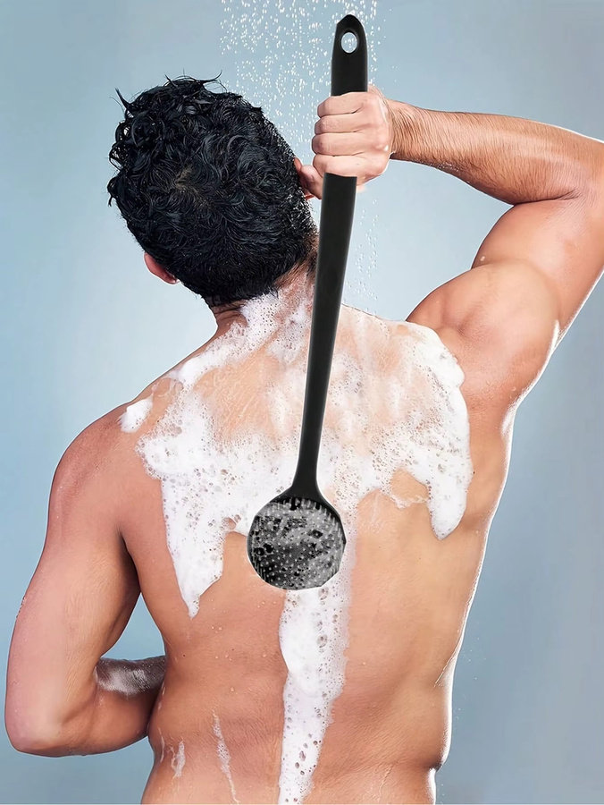 Silikon-Rückenschrubber und -Massager, doppelseitige Peelingbürste, Unisex - Bild 2