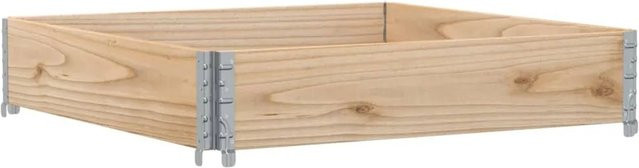 vidaXL Pflanzkiste aus Kiefernholz in Braun im rustikalen Design, B/T/H: 100 x 100 x 21,5 cm - Bild 1