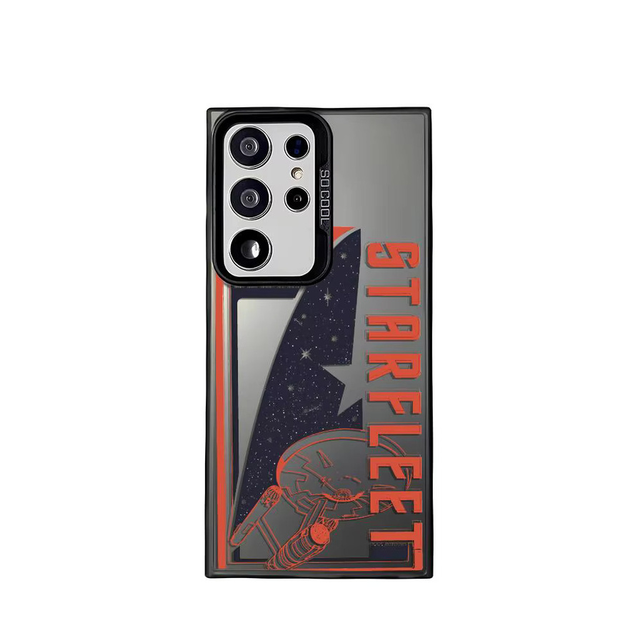 Schiff-S-StarS-T-Trek Logo Silikon Handyhülle für Samsung Galaxy S25 Edge S24 S23 S22 S21 S20 Ultra in Silber - Bild 4
