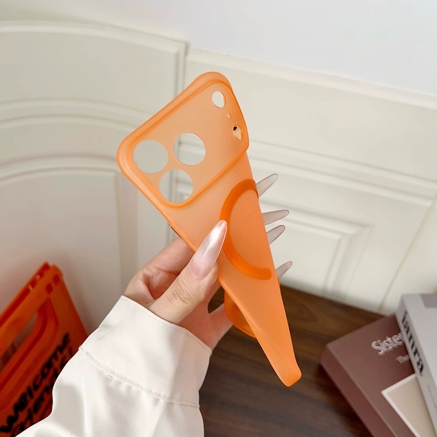 Ultradünne matte MagSafe Schutzhülle für iPhone von NYFundas in Orange - Bild 2