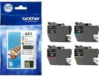 Brother Original Tintenpatronen LC-421 Kombi-Pack CMYK Schwarz, Cyan, Magenta, Gelb - Bild 2