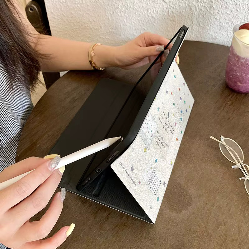 DecoPhone Star Diary Tablet-Hülle für iPad Pro 10/11 Zoll und iPad Air (3., 4., 5. Generation), Farbe: Weiß - Bild 2