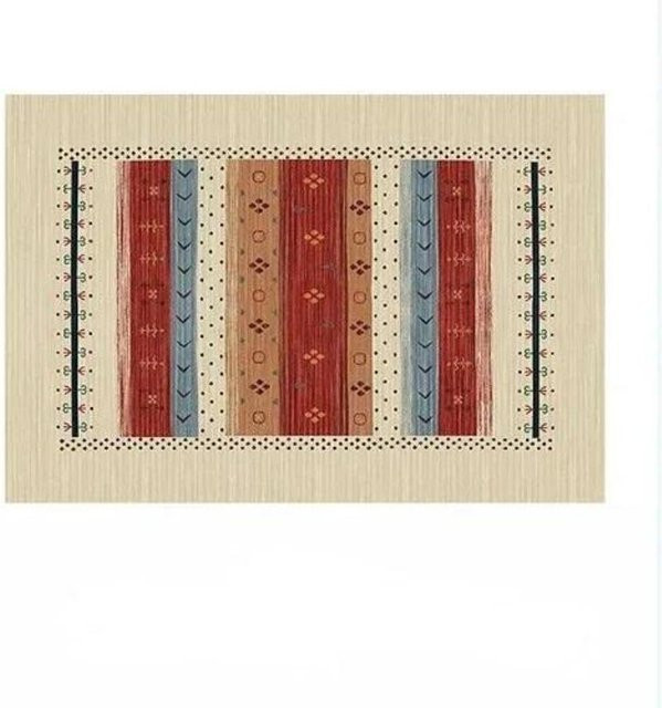 Karpetti Teppich im marokkanischen Stammesstil mit böhmischem Muster, bunt, rutschfest und waschbar, B: 80 cm, T: 120 cm - Bild 1