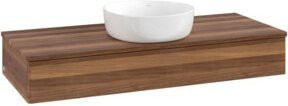 V&B Waschtischunterschrank Antao ohne Frontstruktur in Walnut, B/T/H: 120 x 50 x 19 cm - Bild 1