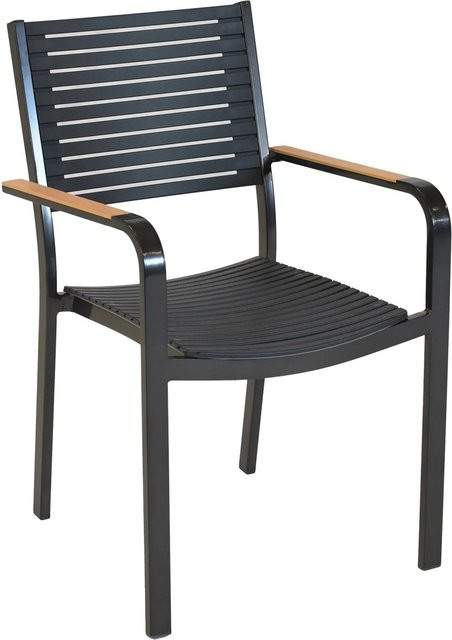 Merxx Paliano Stapelsessel 2er-Set grau aus Stahl und Kunststoff B/H/T: 54 x 85,5 x 53,5 cm - Bild 1
