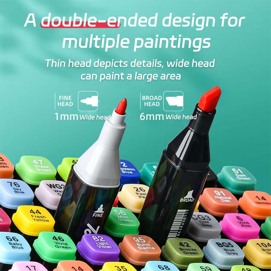 Anowee Marker Pinselstifte Set in Multicolour für Malerei, Zeichnung und Manga - Bild 1