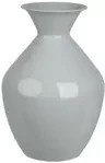 DECORIS Vase modern aus Metall und Keramik in Grau und Weiß, Durchmesser: 25 cm, Höhe: 37 cm - Bild 1