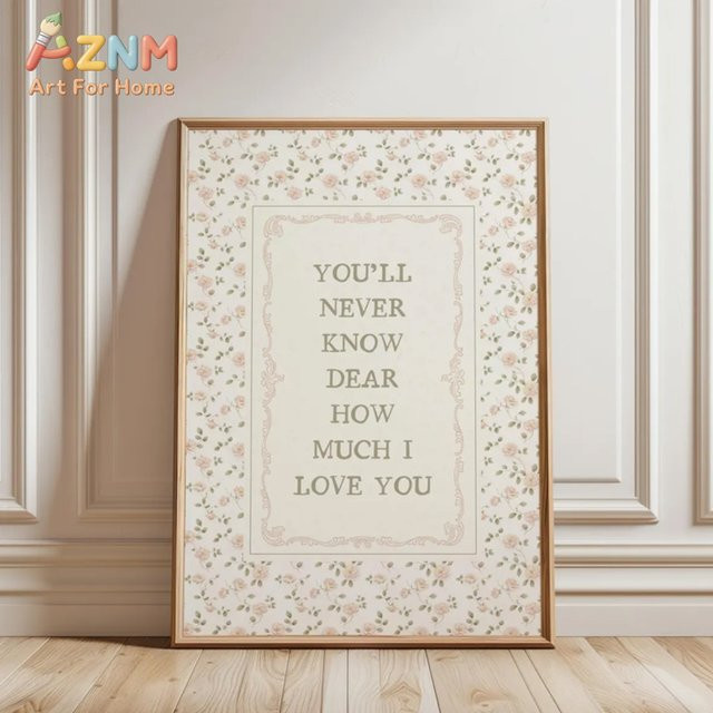 You'll Never Know Dear Wandkunstdruck Kayou als Leinwandgemälde mit floralem Vintage-Design in Mehrfarbig - Bild 1