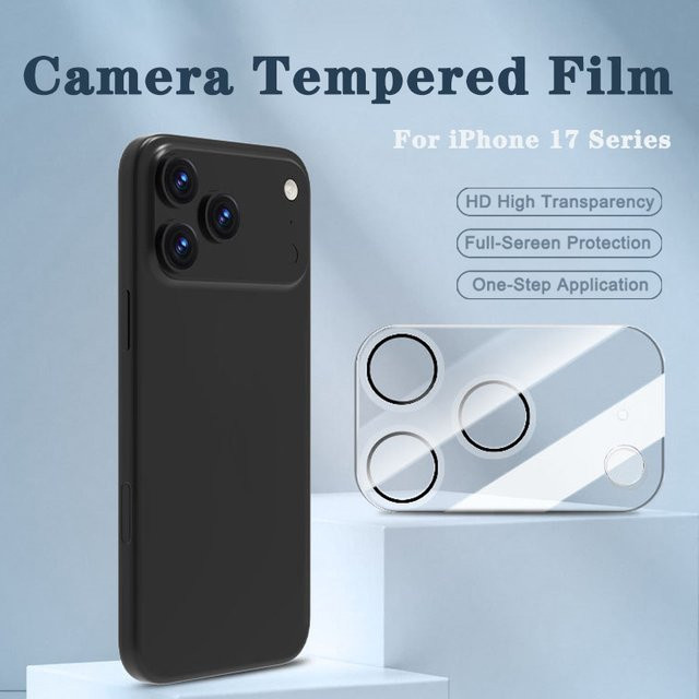 Lereach 3D-Kameraobjektivschutz für iPhone 17 Pro Max, iPhone 17 Pro und iPhone 17 Air, kratzfeste und hochtransparente Objektivfolie, transparent - Bild 1