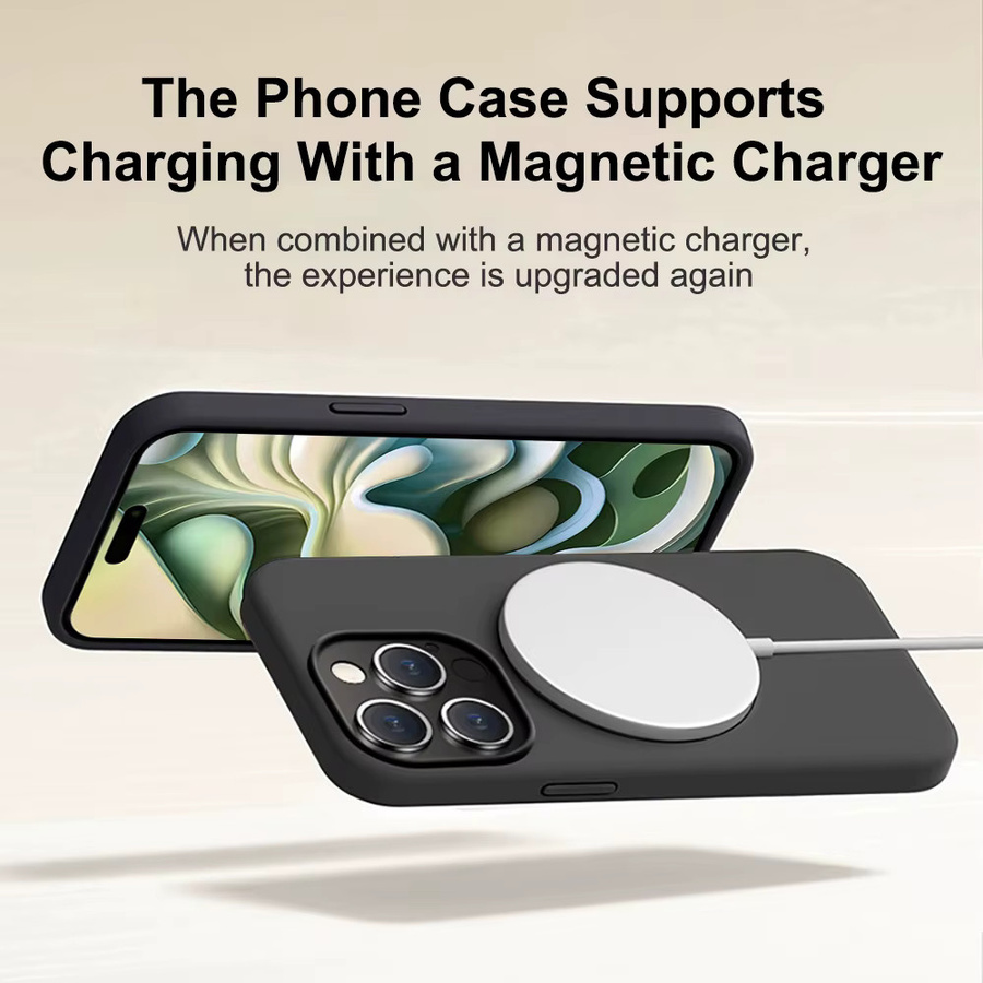 VRNOEI 2-in-1 Silikon Handyhülle mit magnetischer Brieftasche für iPhone 11 bis iPhone 17 Pro Max, Orange - Bild 2