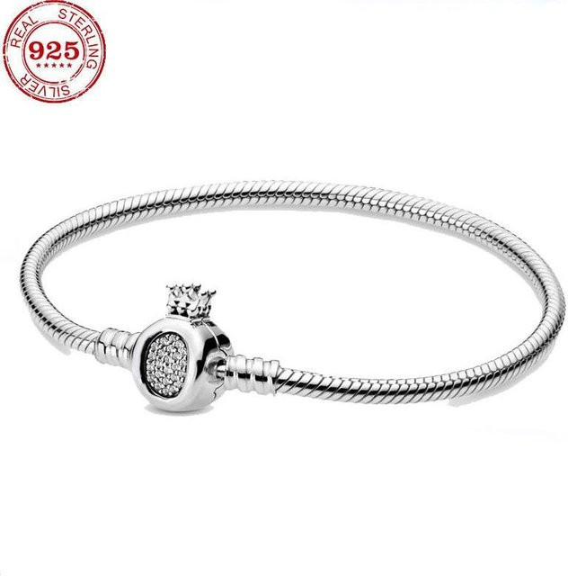 Allbestart Kronenarmband, 925 Silber, Zirkonia, Damen, 21 cm - Bild 1