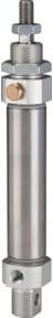 Riegler Rundzylinder MSI einfachwirkend in Silber, Kolbendurchmesser: 20 mm, Hub: 100 mm, Anschluss: G 1/8 - Bild 1