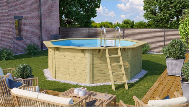 Karibu Pool Netto 1 Set mit blauer Innenhülle und Skimmer - Bild 1