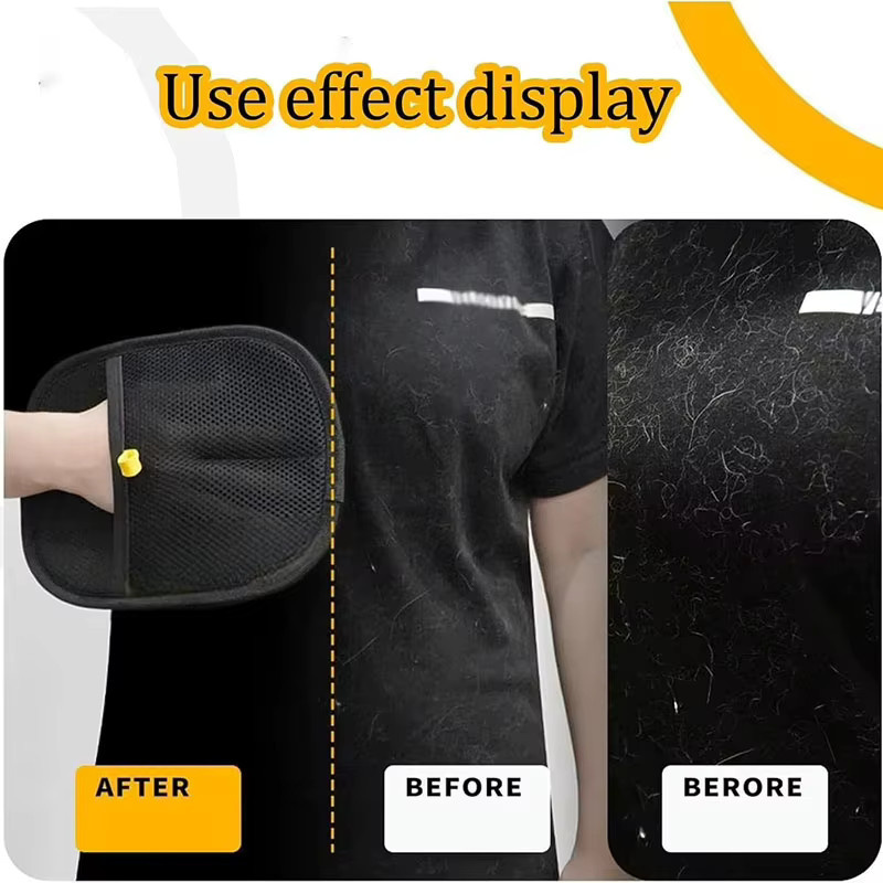 Untior Anti-Statische Tierhaar Entferner Handschuhe aus Stoff in Schwarz für Sofa, Teppich und Kleidung - Bild 5