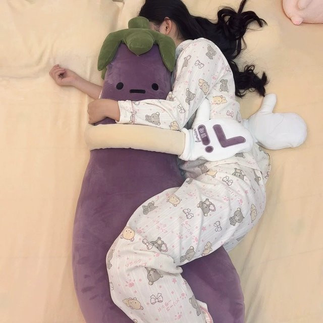 Eggplant King Schlafkissen mit Graphen-Heizung und Perkussionsfunktion in Lila für Kinder - Bild 1