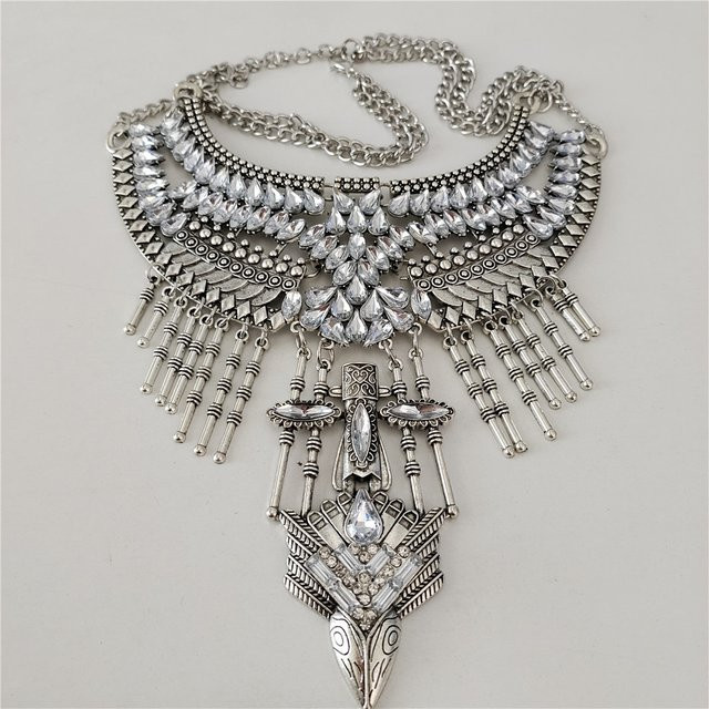 PPG&PGG Schmuck-Set, Halskette, Ohrringe, Silber, Kristall, Damen, Vintage - Bild 1