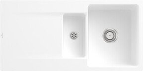 Villeroy & Boch Spüle Siluet 60 R Flat bündig in Stone White mit Ablagegarnitur und Handbetätigung - Bild 1