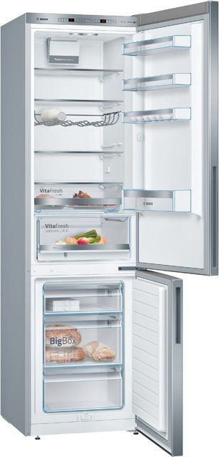 Bosch Serie 6 KGE39ALCA Kühl-Gefrier-Kombination in Edelstahl-Look Silber - Bild 1