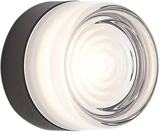 QAZQA Wandleuchte Michele in Schwarz mit Opalglas, moderne runde Badezimmerlampe IP44 - Bild 1