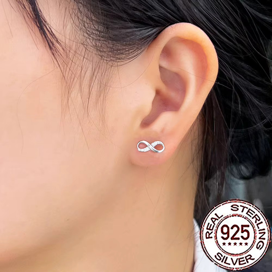 CWWZircons Ohrstecker, 925 Silber, Zirkonia, Damen - Bild 3