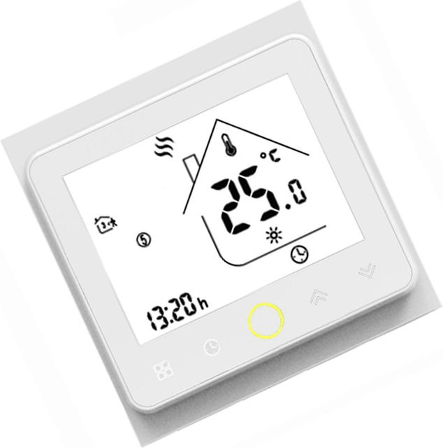 MoesHouse Wi-Fi Smart Thermostat Temperaturregler mit App-Steuerung und Kompatibilität mit Alexa und Google Home in Weiß - Bild 1