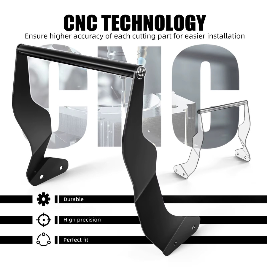 NICECNC Navigationshalterung für Honda CRF1100L Africa Twin 2020-2026, GPS-Halter mit Lenkerklemme für Africa Twin CRF1100L Adventure Sports in Schwarz und Grau - Bild 2