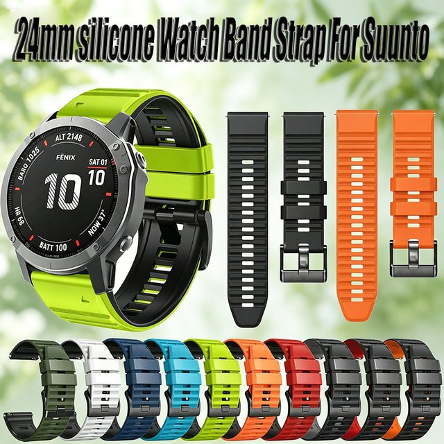QCTOG Uhrenarmband Silikon, 24 mm, Unisex - Bild 1
