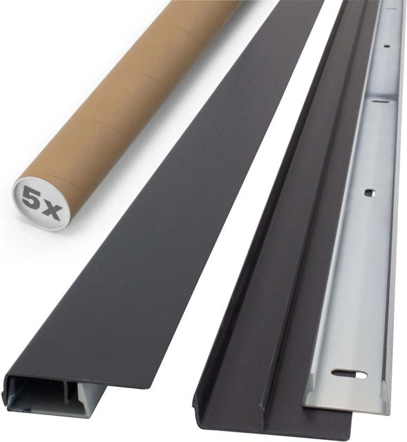 Protektor Noppenbahnprofil Universal aus PVC in Anthrazit für Außenputz, 5 x 2,5 m - Bild 1