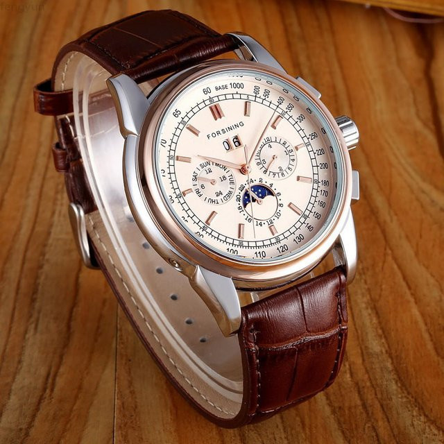 Von.Jovani Armbanduhr, Automatik, Edelstahl, Leder, Herren - Bild 1