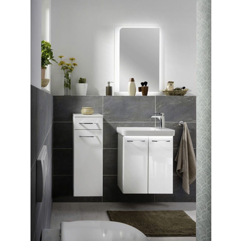 Fackelmann Bad-Hängeschrank Milano Weiß, B/T/H: 30,2 x 32,0 x 83,0 cm - Bild 4