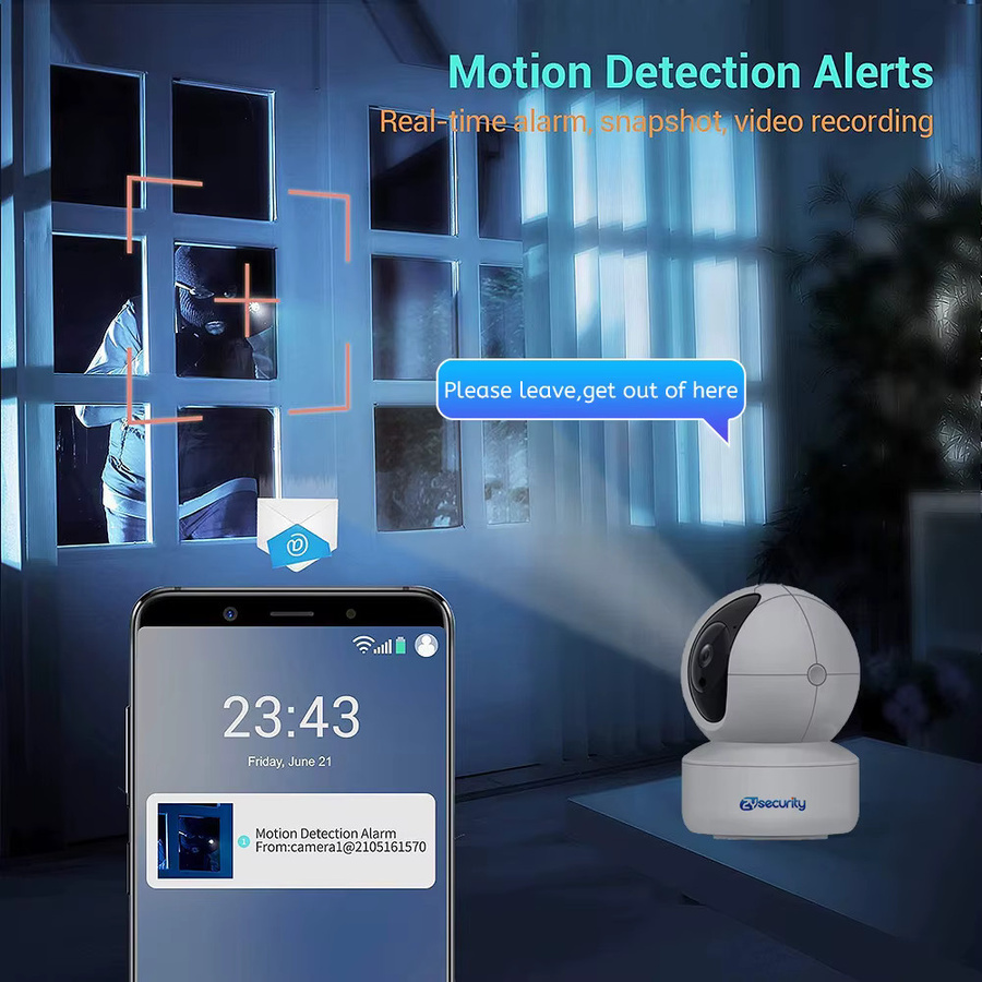 Zysecurity 5MP Indoor-Überwachungskamera mit PTZ, menschlicher Erkennung, automatischer Verfolgung und 2-Wege-Audio via WLAN - Bild 3