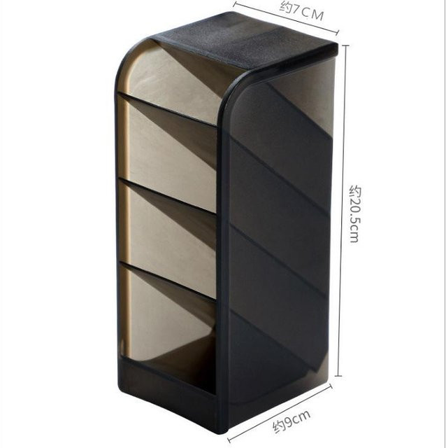 Schräger Einsteckständer Organizer von Yiran Furniture für Stifte und Kosmetik, Schwarz, B/T/H: 9,5 x 5,0 x 20,5 cm - Bild 1