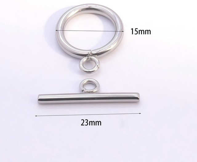 OT-Verschlüsse Edelstahl, 5 Sets, für Halskette Armband - Bild 1
