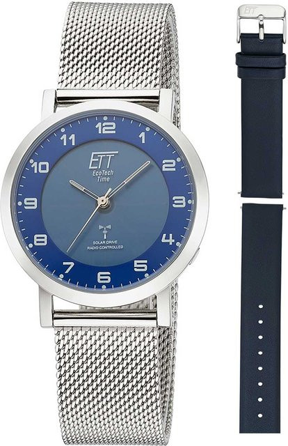 ETT Damenuhr Solar, Edelstahl, Blau, 36 mm - Bild 1