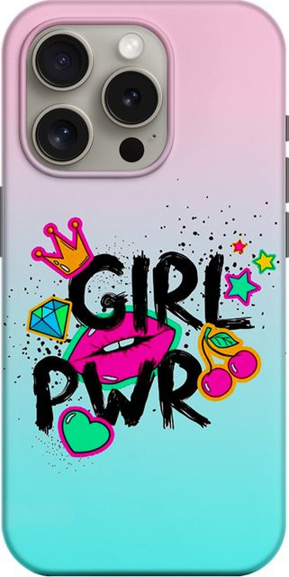 Perfect Case Hülle für Apple iPhone 15 Pro LOVE-Splash Girl Power, Mehrfarbig - Bild 1