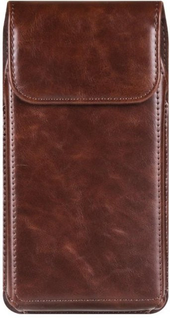 Huangkundesign Leder-Gürteltasche für Smartphones bis 6,9 Zoll in Dunkelbraun - Bild 1