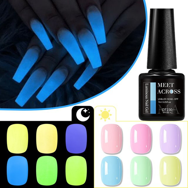 MEET ACROSS Candy Luminous Nagelgel-Lack, 7 ml, Damen, glänzend - Bild 1