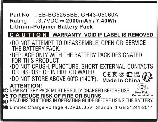 CoreParts Ersatzakku für Samsung Mobile MBXMP-BA1723 in Weiß - Bild 1