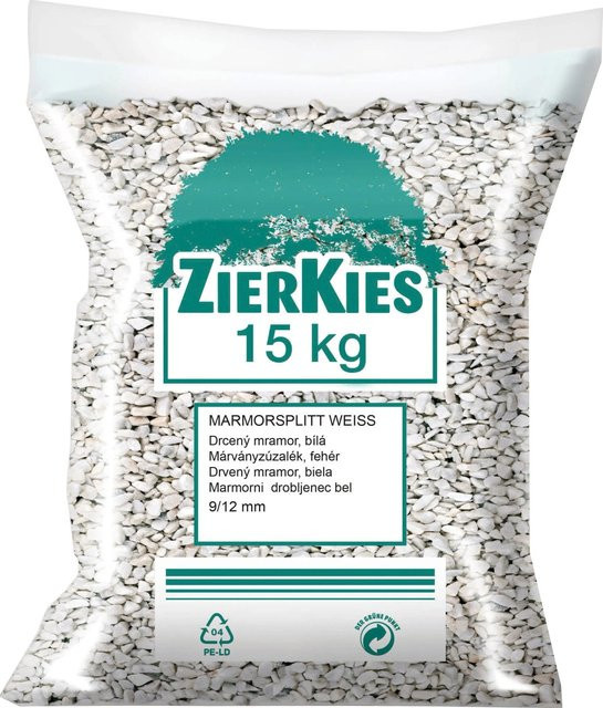 Marmor-Splitt WECO Carrara Weiß, Körnung 7 mm - 12 mm, 15 kg - Bild 1