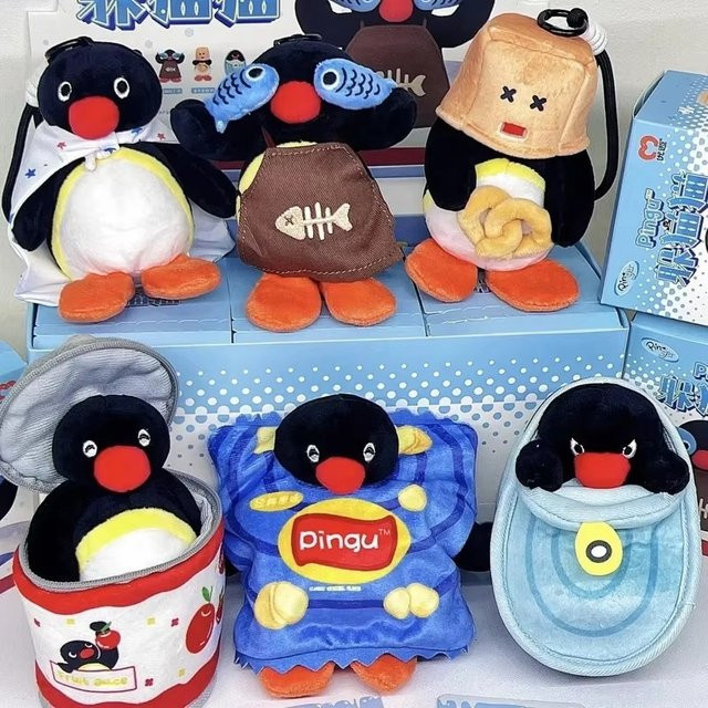 Fondjoy Pinguin-Familie Versteckspiel-Serie, Plüsch-Blindbox-Spielzeug, Taschenanhänger, Schlüsselanhänger - Bild 1