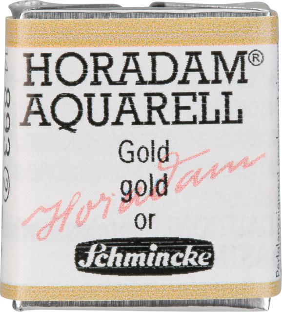 Schmincke HORADAM Aquarellfarbe Gold mit Gummi Arabicum im 1/2 Näpfchen - Bild 1