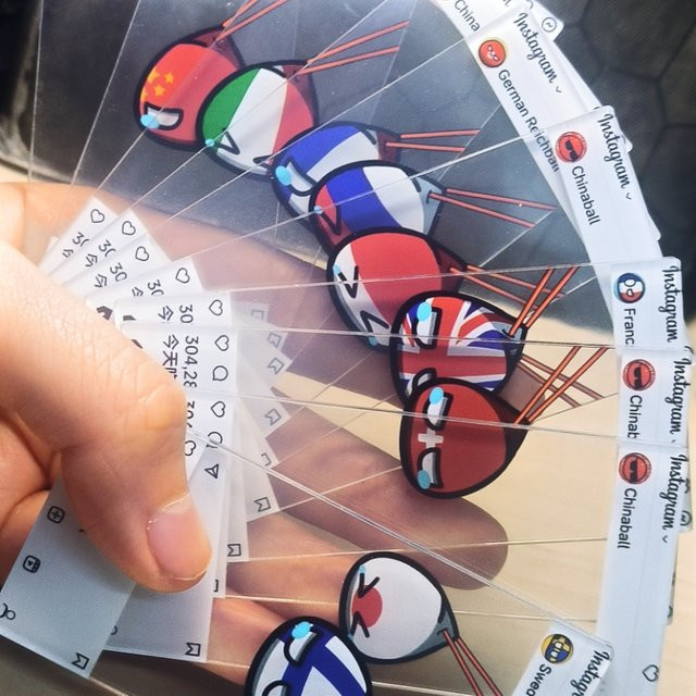 Tomoontoy Countryballs Acryl-Kartenpuppe, Ballfigur, Bunt / Mehrfarbig - Bild 1
