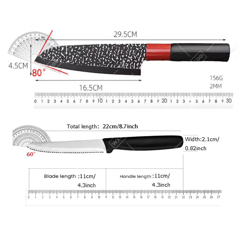 WXCOO Professionelles Santoku-Messer aus Edelstahl für die Küche - Bild 5