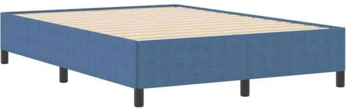 Modernes Polsterbett Vidaxl aus Kiefer und Stoff in Blau, B/T/H: 140 x 190 x 35 cm - Bild 1