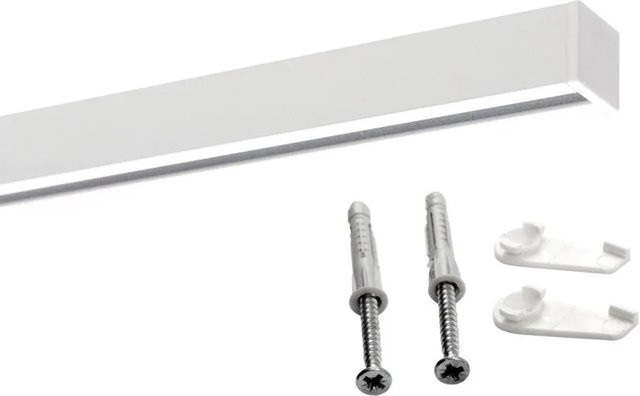 Deco-Raum Gardinenschiene Square nach Maß, 1-Lauf, gerade, Deckenmontage, Weiß, Länge: 100 cm - Bild 1