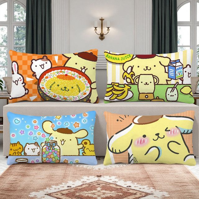 Sanrio P-PomPom Purin Kissenbezug im Kawaii Cartoon Anime Design für Sofa und Wohnzimmer - Bild 1