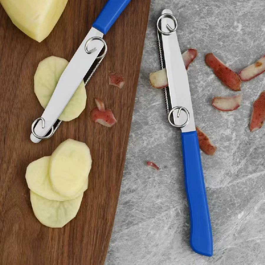Aleekit 3-in-1 Küchenwerkzeug Obst- und Gemüseschäler mit abnehmbarer Feder zum schnellen Schneiden von Kartoffeln und Karotten - Bild 2